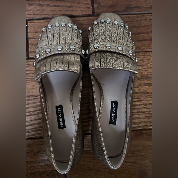 Nine West Wesh Metallic Penny Loafer - Sz 8.5 - worn twice! - Picture 9 of 10